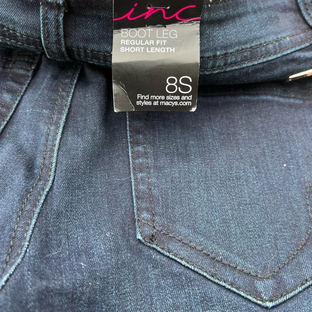 Boot Cut Short Sleek Tailored Fit Through Hip & Thighs Regular Fit Jeans by INC
